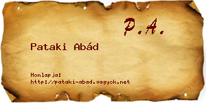 Pataki Abád névjegykártya